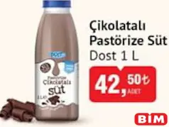 DOST ÇİKOLATALI PASTÖRİZE SÜT 1 L
